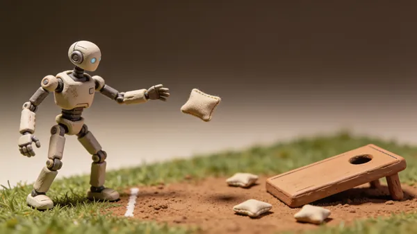 Gemini 4 Argon taught a humanoid robot cornhole from one video, in a test Google ran on itself